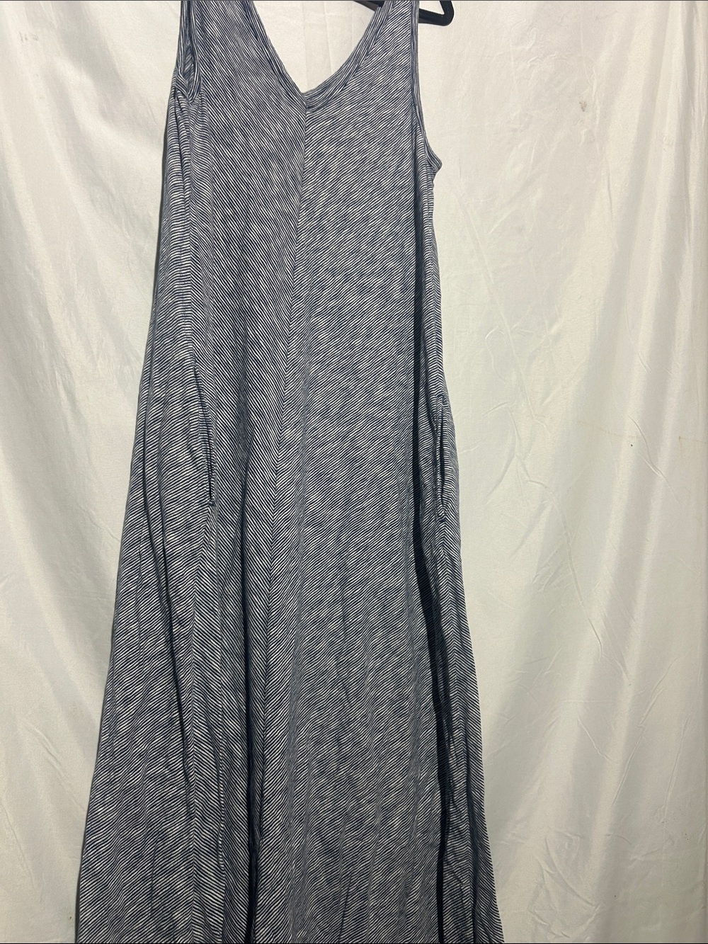 Lou & Grey Navy and White Sleeveless Maxi Skirt Dress